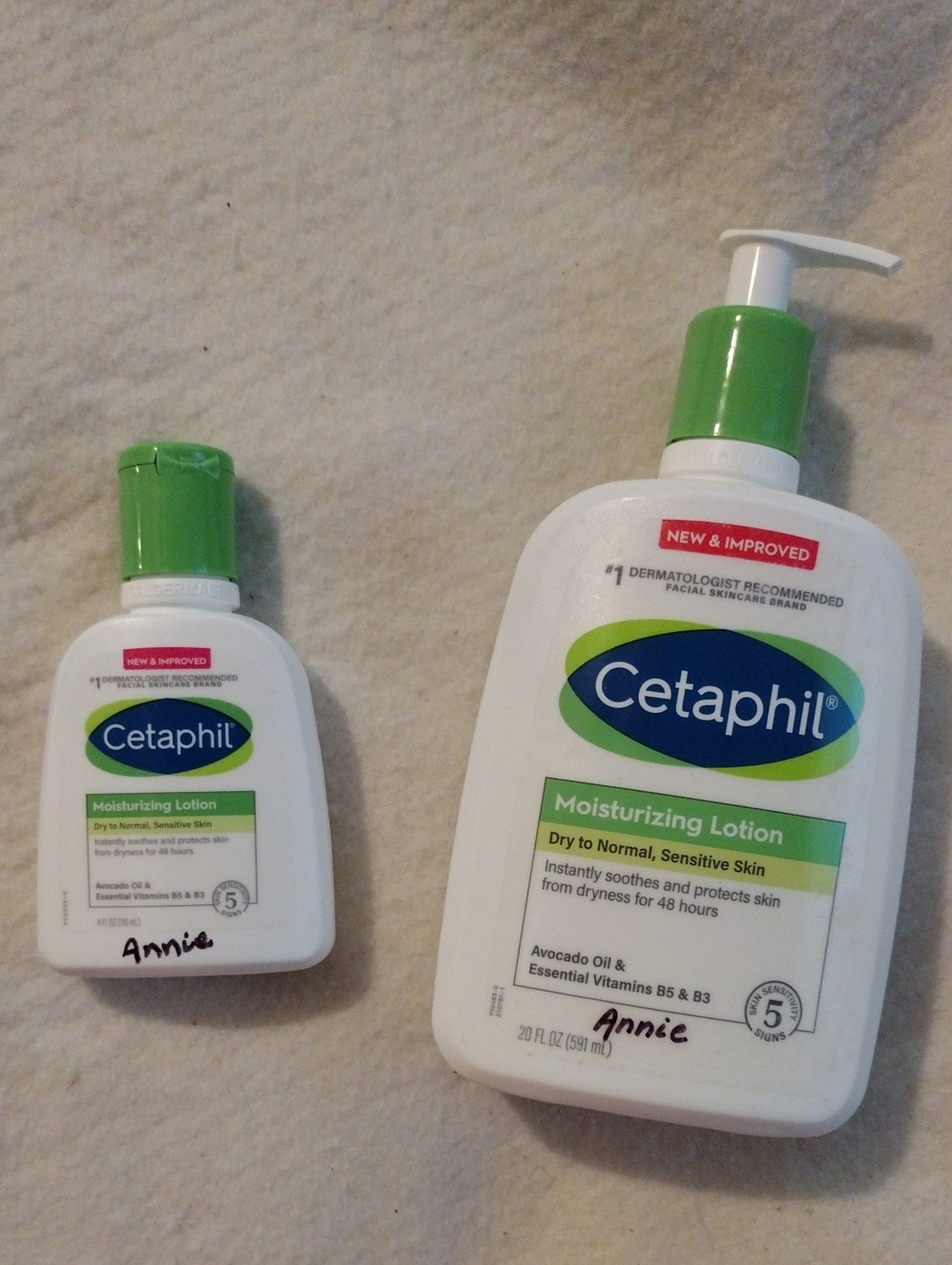 2 Bottle Bundle Cetaphil Moisturizing Lotion for Dry to Normal Sensitive Skin